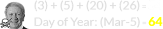 (3) + (5) + (20) + (26) = 54