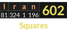 "Iran" = 602 (Squares)
