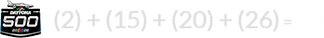 (2) + (15) + (20) + (26) = 63