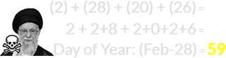 (2) + (28) + (20) + (26) = 76 and 2 + 2+8 + 2+0+2+6 = 22