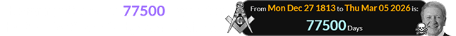 The former CEO died 77500 days after the Premier Grand Lodge went defunct: