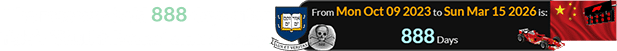 The race was held 888 days after Yale’s ‘Skull & Bones’ anniversary: