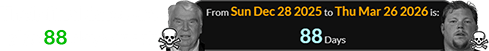 Their final dates are also 88 days apart: