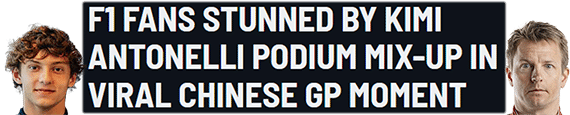 F1 fans stunned by Kimi Antonelli podium mix-up in viral Chinese GP moment