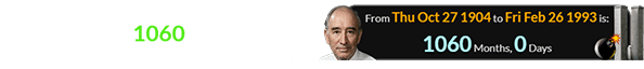 Alfred P. Murrah would have been a span of exactly 1060 months old for the World Trade Center bombing: