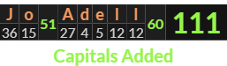 "Jo Adell" = 111 (Capitals Added)