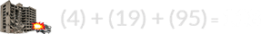 (4) + (19) + (95) = 118