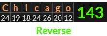 "Chicago" = 143 (Reverse)