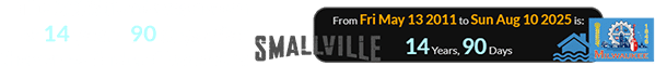 The 2025 flood was a span of 14 years, 90 days after the series finale of Smallville: