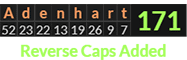 "Adenhart" = 171 (Reverse Caps Added)