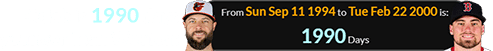 Caleb is 1990 days younger than Weston:
