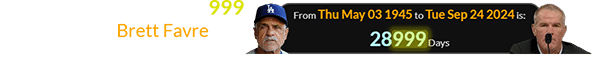 Davey Lopes was 28,999 days old when Brett Favre told the press he had Parkinson’s: