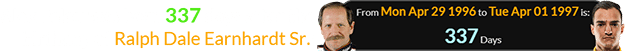 Alex Palou was born 337 days after the birthday of Ralph Dale Earnhardt Sr.:
