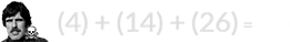 (4) + (14) + (26) = 44