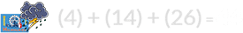 (4) + (14) + (26) = 44