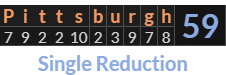 "Pittsburgh" = 59 (Single Reduction)