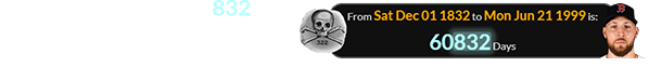 Crochet was born 60,832 days after the only known founding date for the Skull & Bones society: