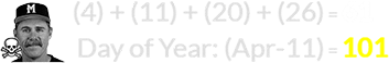 (4) + (11) + (20) + (26) = 61