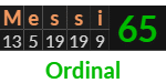 "Messi" = 65 (Ordinal)