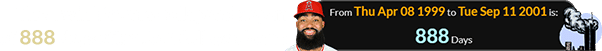 The Twin Towers collapsed a span of 888 days after Jo Adell was born: