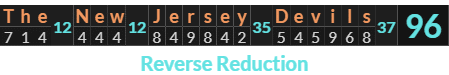 "The New Jersey Devils" = 96 (Reverse Reduction)