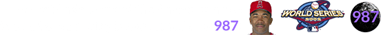 Garret Anderson and the Angels won the World Series during Brown Lunation # 987: