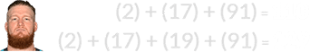 (2) + (17) + (91) = 110 and (2) + (17) + (19) + (91) = 129