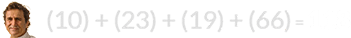 (10) + (23) + (19) + (66) = 118
