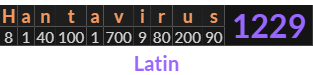 "Hantavirus" = 1229 (Latin)