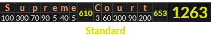 "Supreme Court" = 1263 (Standard)