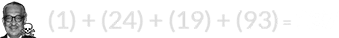 (1) + (24) + (19) + (93) = 137