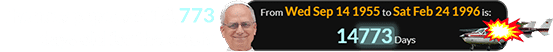The new pope was 14,773 days old for the crash:
