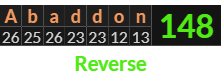 "Abaddon" = 148 (Reverse)