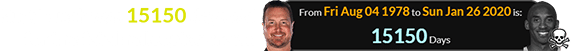 Kurt Busch was 15150 days old for the fatal helicopter crash: