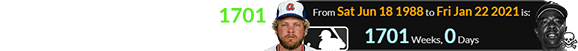 Hank died a span of exactly 1701 weeks after Bob’s last game: