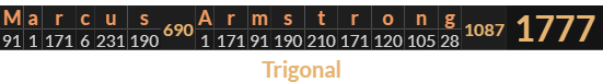 "Marcus Armstrong" = 1777 (Trigonal)