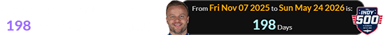 Rosenqvist won the Indy 500 198 days after his birthday: