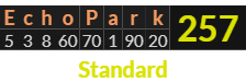 "EchoPark" = 257 (Standard)