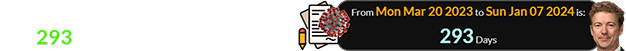 The COVID-19 Origin Act was signed 293 days before Paul’s birthday: