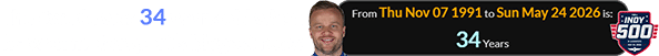 The Swede was 34 years old when he won motorsport’s biggest race: