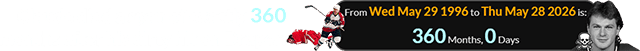 Claude died a span of exactly 360 months after his dirty hit on Draper: