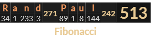 "Rand Paul" = 513 (Fibonacci)