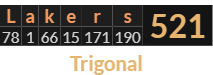 "Lakers" = 521 (Trigonal)