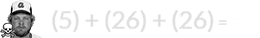 (5) + (26) + (26) = 57