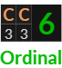 "CC" = 6 (Ordinal)