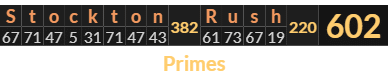 "Stockton Rush" = 602 (Primes)