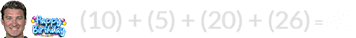 (10) + (5) + (20) + (26) = 61