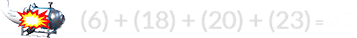 (6) + (18) + (20) + (23) = 67