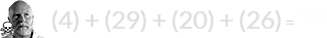 (4) + (29) + (20) + (26) = 79