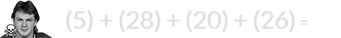(5) + (28) + (20) + (26) = 79